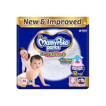 MamyPoko Pants Extra Absorb Baby Diapers, M Size 22 Count,