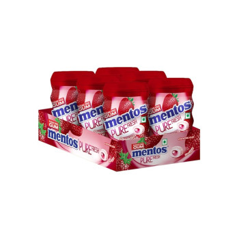 Mentos Pure Fresh, Sugarfree Strawbery Flavour, Chewing Gum