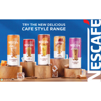 Nescafe Cafe Style Cold Coffee, Caramel-Latte 200ml
