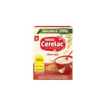 Nestle Cerelac Baby Cereal With Milk Wheat Apple 6to 24 months 350g