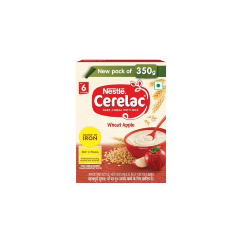 Nestle Cerelac Baby Cereal With Milk Wheat Apple 6to 24 months 350g