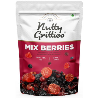 Nutty Gritties Premium Mix Berries 200g - Dried Cranberries, Blueberries, Strawberries, Black Currants