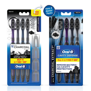 Oral-B Cavity Defense Toothbrush Set (with Charcoal Extract)