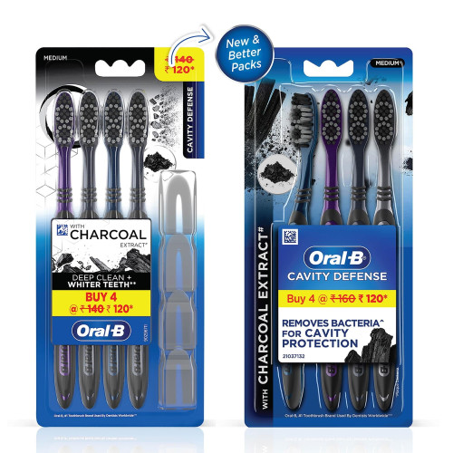 Oral-B Cavity Defense Toothbrush Set (with Charcoal Extract)