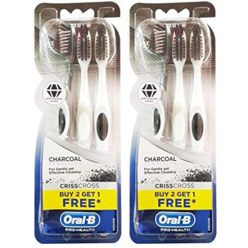 Oral-B Criss Cross Charcoal Soft Toothbrush, 2 Count