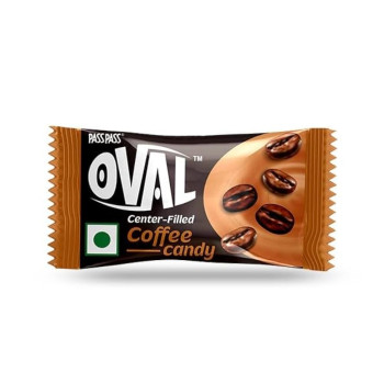 oval  center filled coffee candy  center filled coffee candy