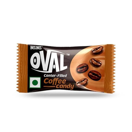 oval  center filled coffee candy  center filled coffee candy