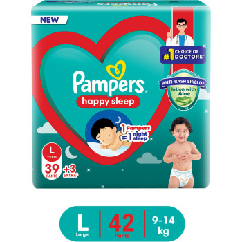 Pampers Happy Skin Red Pants, Medium size baby Diapers, 4 pants