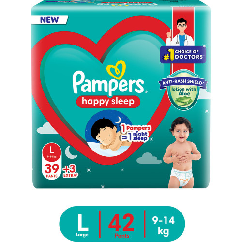 Pampers Happy Skin Red Pants, Medium size baby Diapers, 4 pants