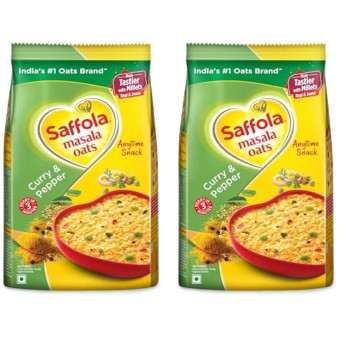 Saffola Masala Oats  Classic Masala  Tasty, Anytime Snack Ready In 3 Mins | Millets Goodness- With Bajra & Jowar 500G ..