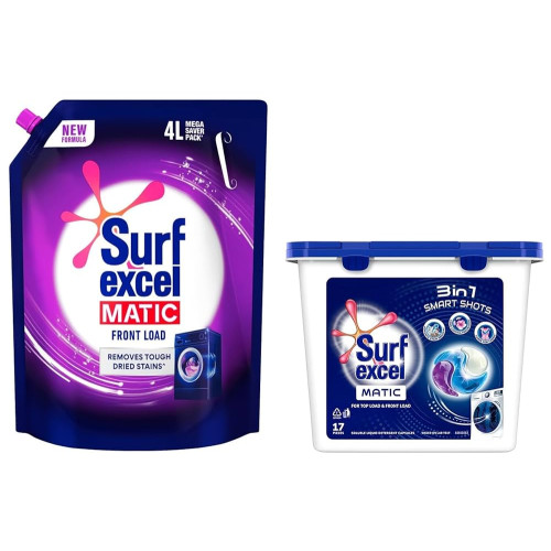 Surf Excel Matic Top Load Liquid Detergent 4L Refill Pouch,