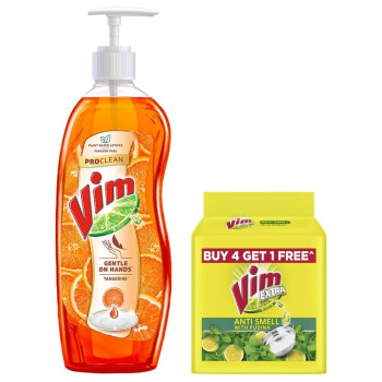 Vim Dishwash Liquid 3.2L | Removes 100+ Odours & Grease in 1 wash 