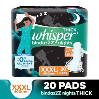 Whisper Bindazzz Nights 20 XXXL Sanitary Pads
