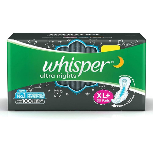 Whisper Bindazzz Nights 30 XXL Sanitary Pads,
