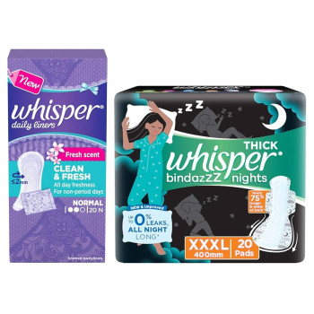Whisper Bindazzz Nights Thick Pads XXXL