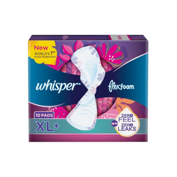 Whisper Flexfoam 10 XL+ Sanitary - 10 Pads