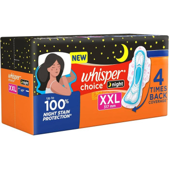 Whisper Ultra Nights Sanitary Napkin with Wings XXL 6 pads