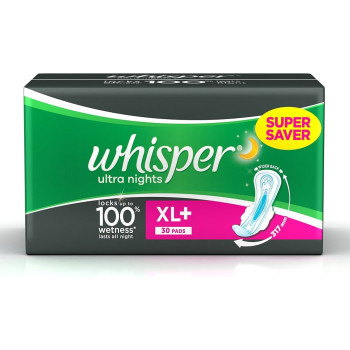 Whisper Ultra Overnight Sanitary Pad For Women With Wings