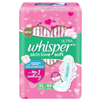 WHISPER ULTRA SKIN LOVE SOFT SANITARY PADS, 44 XL