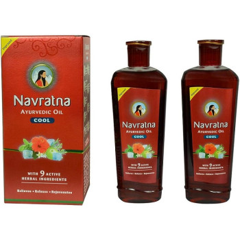 Emami Navratana Ayurvedic Hair Oil Cool 500ml.