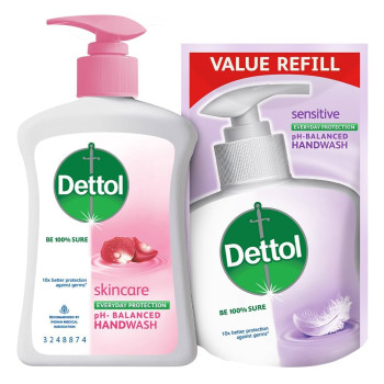 Dettol Skincare Balanced Liquid Handwash 2x210ml Buy1 Get1 free