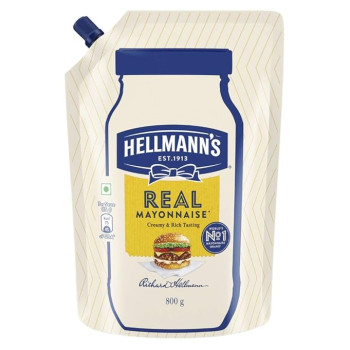 Hellmann's REAL Mayonnaise, 100% Vegetarian Creamy Mayo Used For Dressings And Condiments, 800 grams