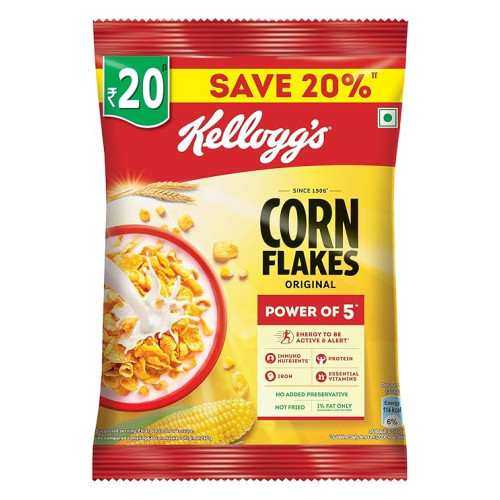 Kellogg's Corn Flakes Original, High in Iron, High in B Group Vitamins, Breakfast Cereals, 53g