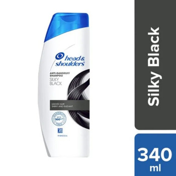 Head & Shoulders Anti Dandruff Shampoo, Silky Black, 340 ML