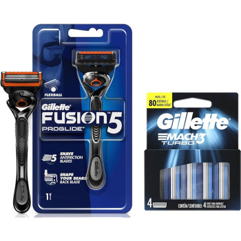Gillette Mach3 Turbo Manual Shaving Razor 3 Blades