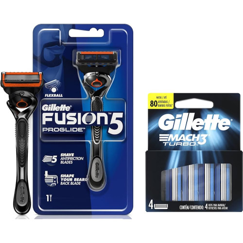 Gillette Mach3 Turbo Manual Shaving Razor 3 Blades