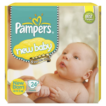 Pampers New Born Baby Diapers 24count (Up to 5 kg)