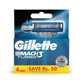 Gillette Mach3 Turbo Shaving Cartridge 4 pcs
