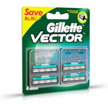 Gillette Vector plus Shaving Razor Blades - 4