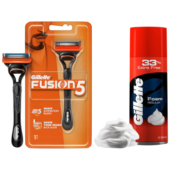 Gillette Fusion Manual Razor For Men for Perfect Shave & Perfect Beard Shape, 1 pc