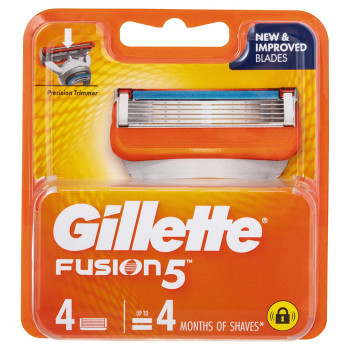 Gillette Fusion Shaving Cartridge 5 blades 4pcs