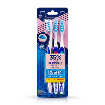 Oral B Crisscross Sensitive Ultrathin Extra Soft Toothbrush B 2 G 1 Free