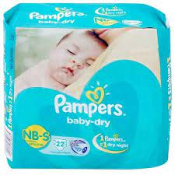 Pampers Baby Dry Pants (NB-S) Up to 8 kg, 22 count.