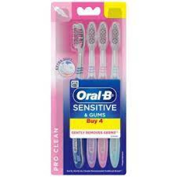 Oral-B Sensitive & Gums Pro Clean Extra Soft Pack of 4