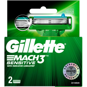 Gillette Mach3 Sensitive - Manual Shaving Razor Blades 