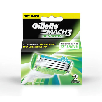 Gillette Mach3 Sensitive Shaving Razor Blades 2s