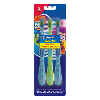Oral-B Kids Toothbrush  (Age 2+) Pack of 3