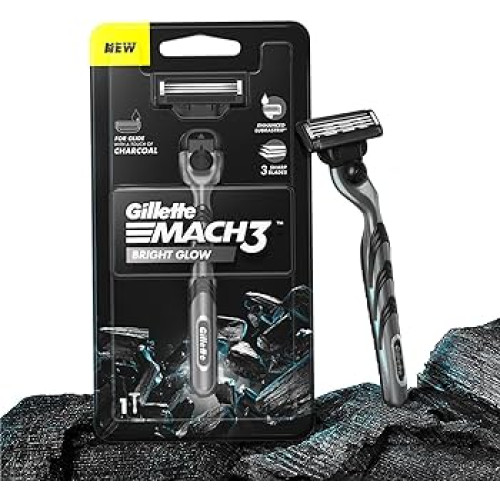 Gillette Mach3 Charcoal Shaving Razor for Men
