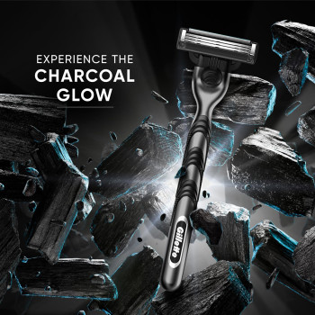 Gillette Mach3 Charcoal Shaving Razor Blades - 2s Pac