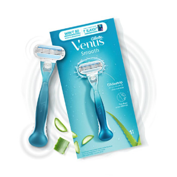 Gillette Venus Hair Removal Razor For Women with Aloe Vera Smooth 1 Pc