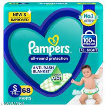 Pampers All-Round Protection Diaper Pants (S, 4-8kg) 68 Count.