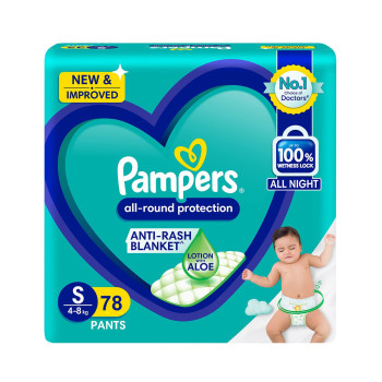 Pampers All-Round Protection Diaper Pants (New Baby Up to 5kg) 78 Count.