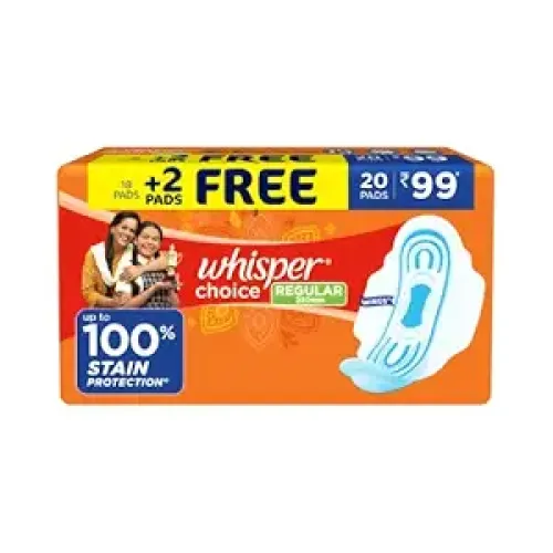 Whisper Choice Regular, 20 Pads