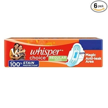 Whisper Choice Regular, 6 Pads