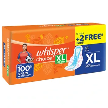 Whisper Choice (XL) 16 Pads + 2 Pads Free