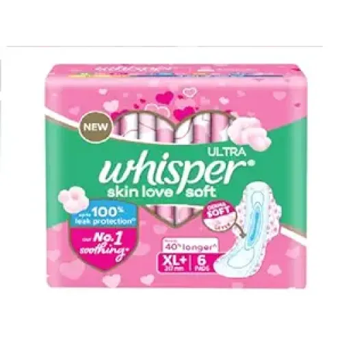 Whisper Ultra Skin Love Soft Pad (XL) 6+1free Pads